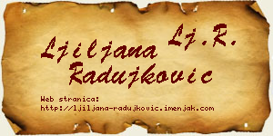 Ljiljana Radujković vizit kartica